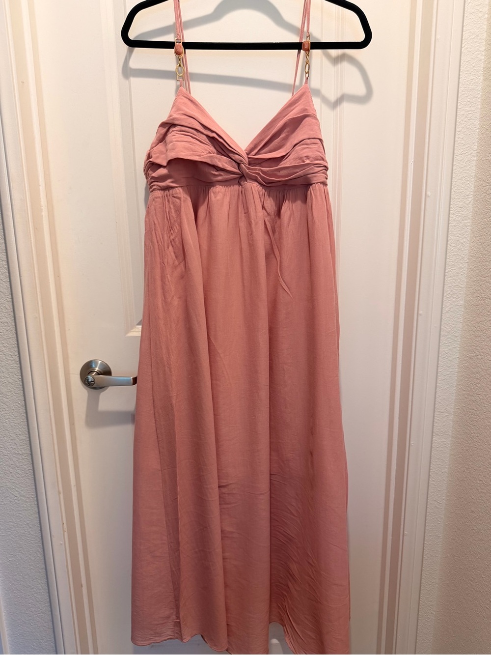 Zara Dusty Rose Maxi Dress with Twist Bust